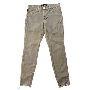 Rock & Republic women's gray denim cropped pants size 10, raw hem
